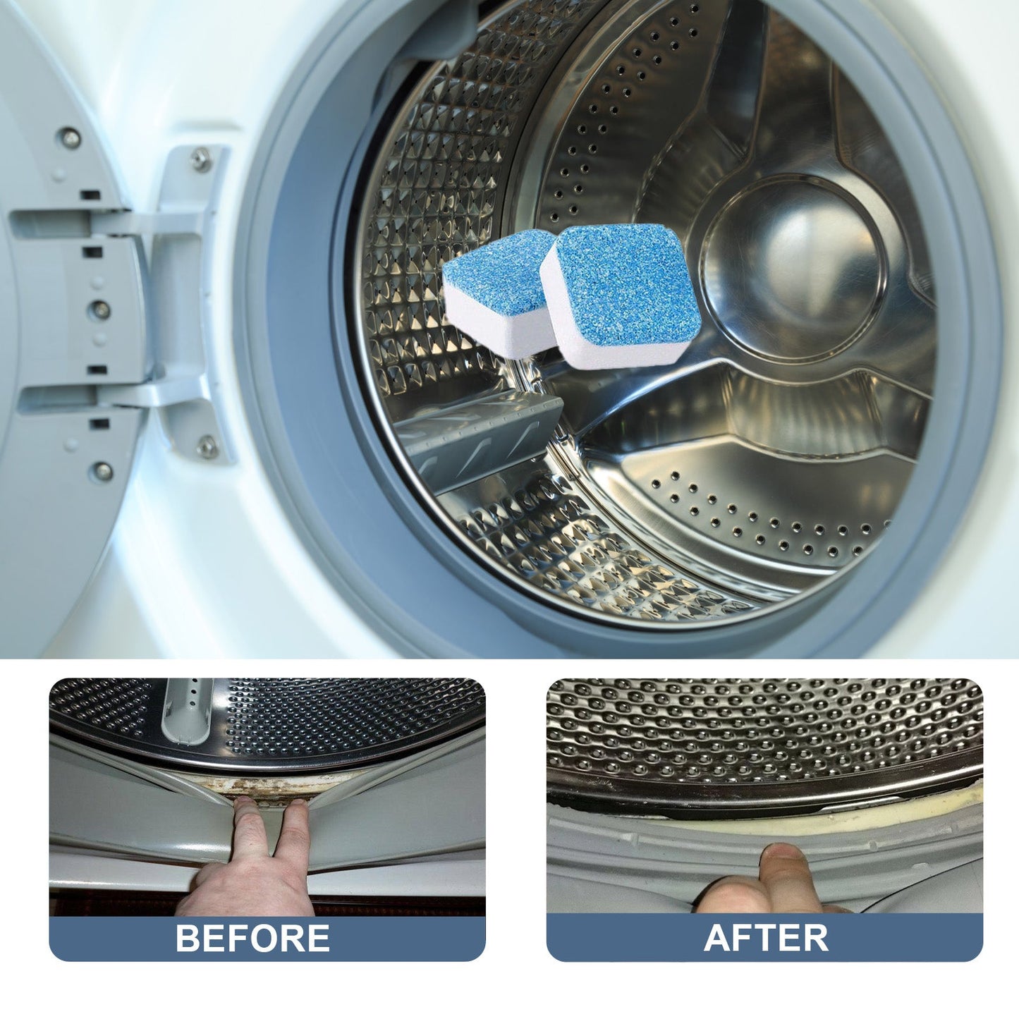 Washing Machine Cleaning Effervescent Tablet, Washing Machine Slot Stain Cleaner Effervescent Tablet Automatic Cleaning - DivineLink1 | Electronics, Fitness, Household Essentials | Shop