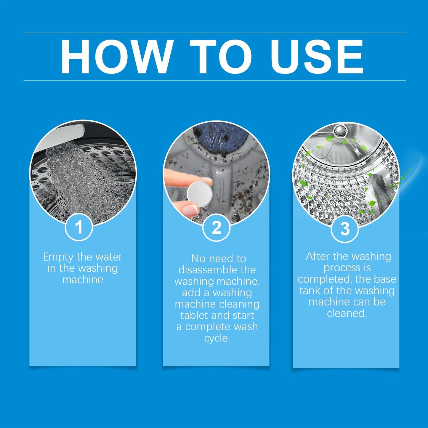 washing machine cleaning effervescent tablets, washing machine slot stains cleaning dirt cleaning odor effervescent tablets - DivineLink1 | Electronics, Fitness, Household Essentials | Shop