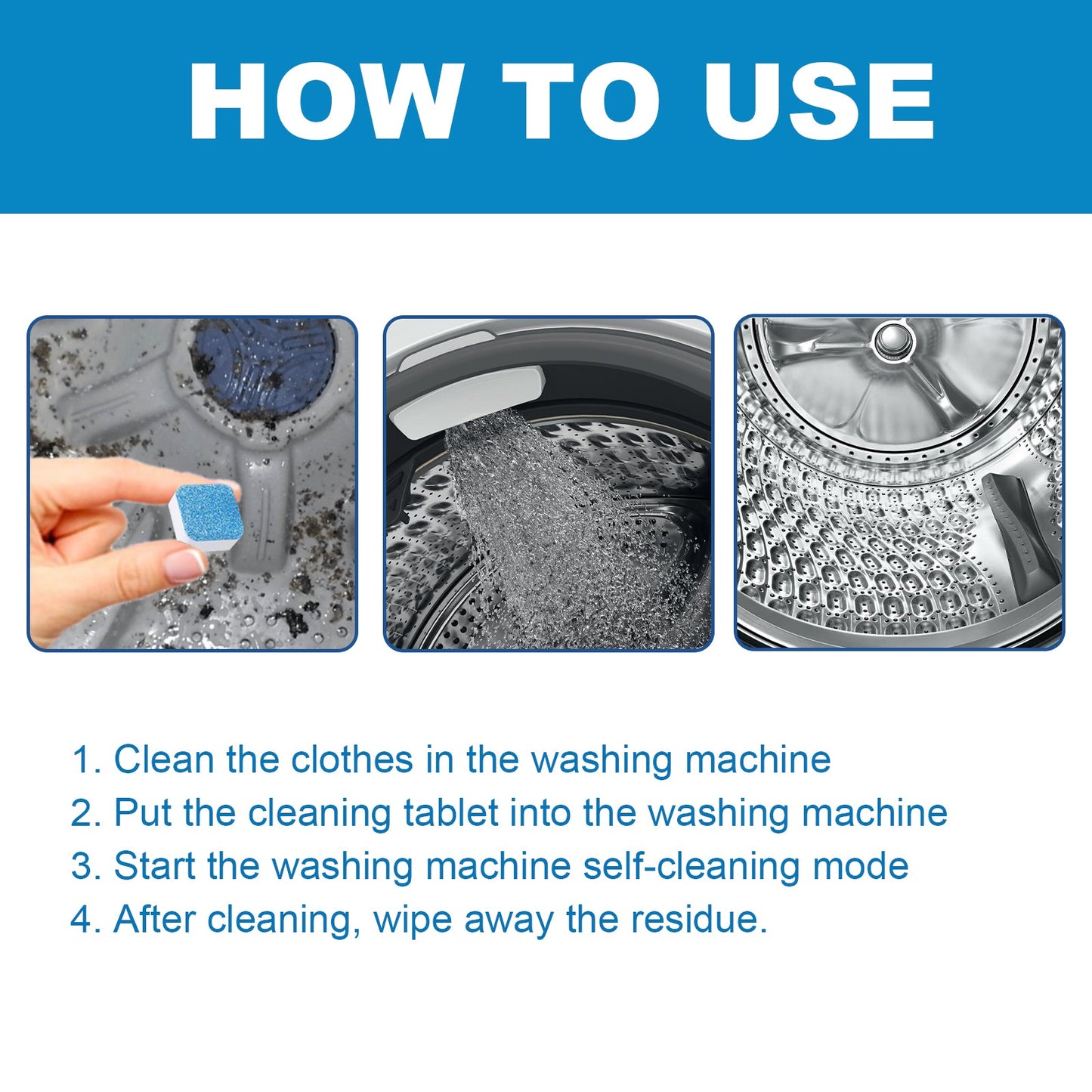 Washing Machine Cleaning Tablets, Rotary Wave Wheels For Household Washing Machine Slots Clean Odors And Dirt - DivineLink1 | Electronics, Fitness, Household Essentials | Shop