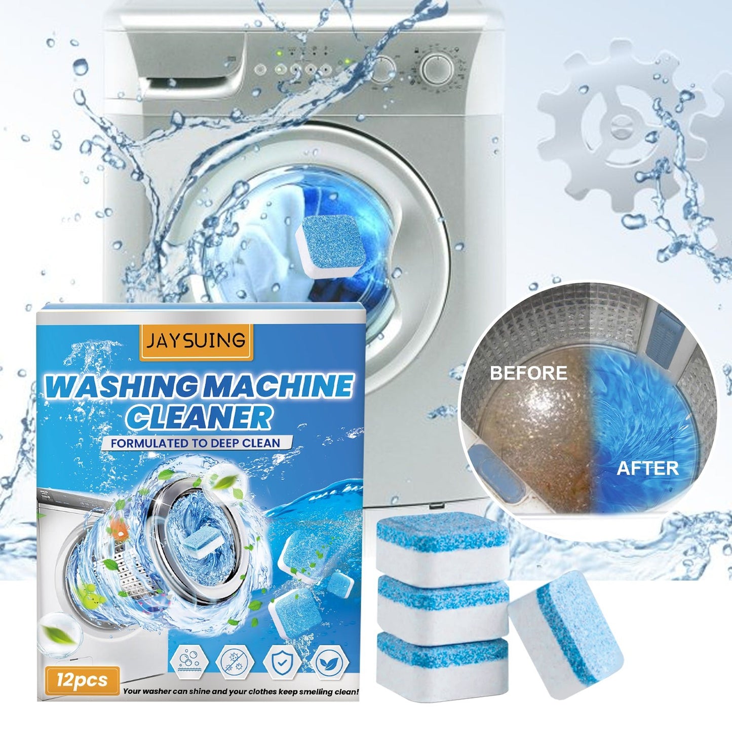 Washing Machine Cleaning Tablets, Rotary Wave Wheels For Household Washing Machine Slots Clean Odors And Dirt - DivineLink1 | Electronics, Fitness, Household Essentials | Shop