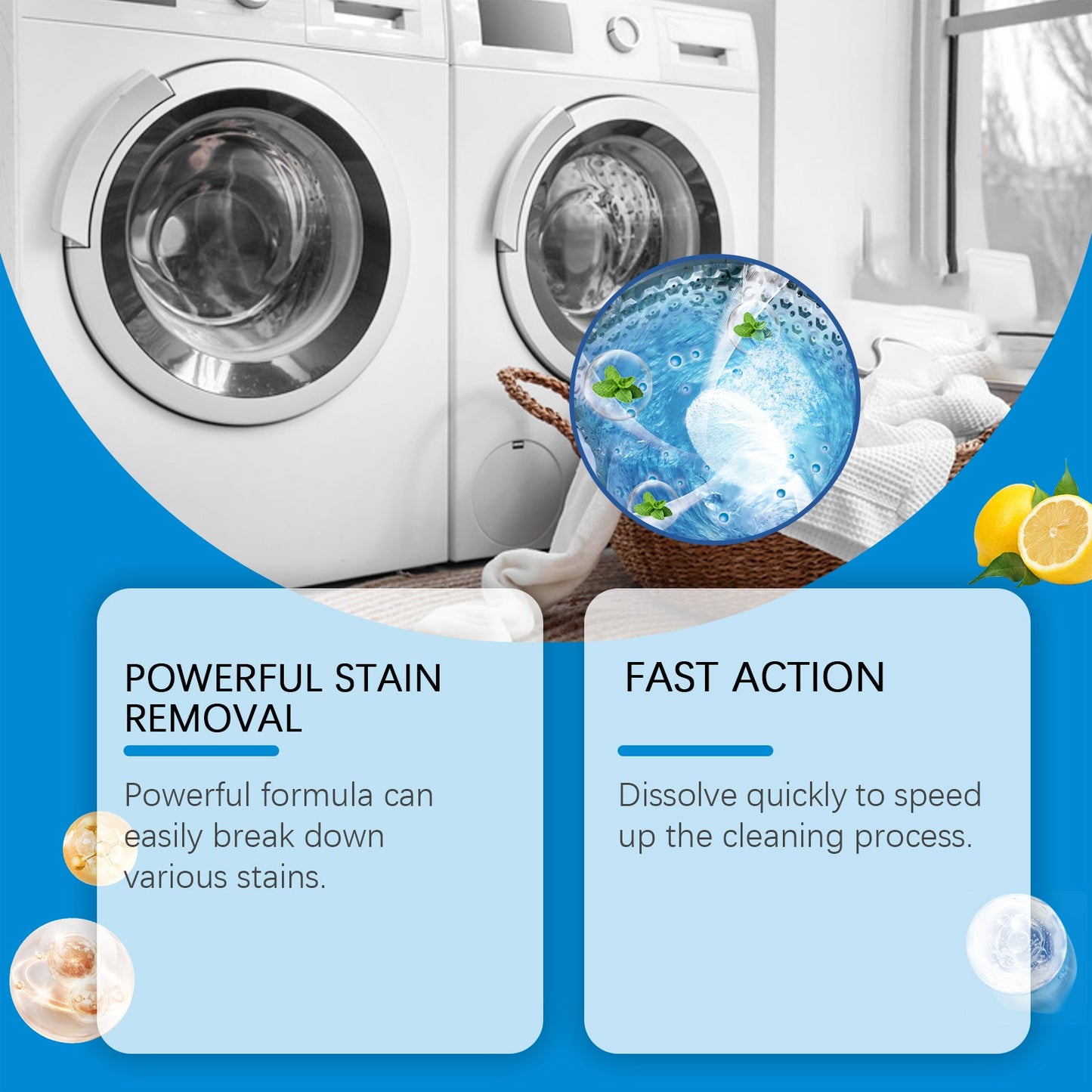Washing Machine Decontamination Effervescent Tablets, Clean Odors Washing Machine Slot Depth Decontamination Cleaning Tablets - DivineLink1 | Electronics, Fitness, Household Essentials | Shop