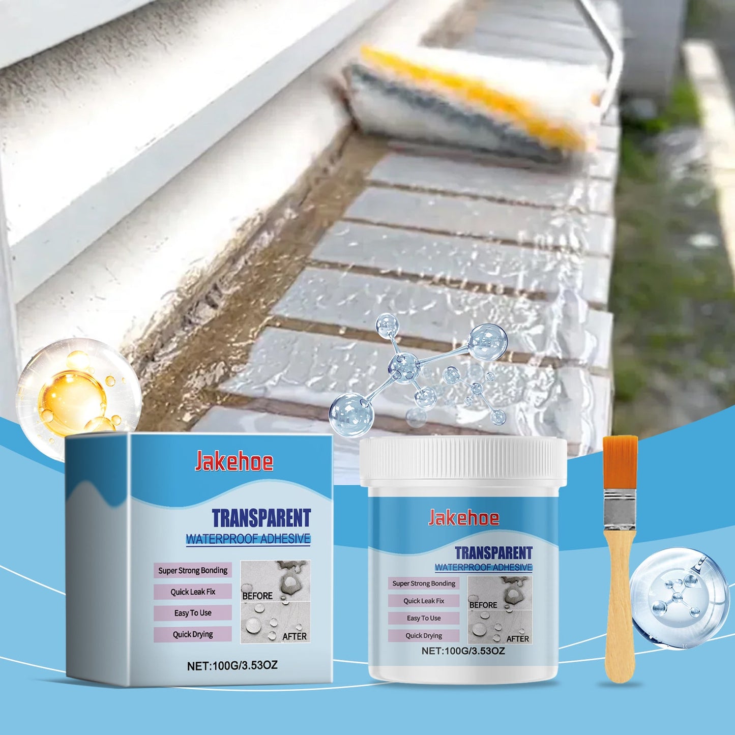 Waterproof Adhesive Transparent Paint Glue For Invisible Sealing Of Exterior Roofs Of Home Waterproof Construction Site - DivineLink1 | Electronics, Fitness, Household Essentials | Shop