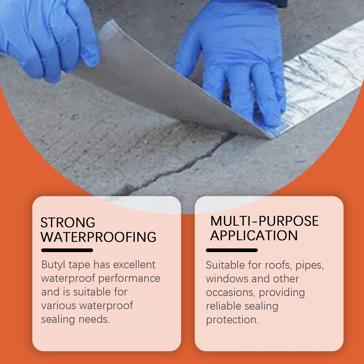 Waterproof Butyl Tape, Roof Repair Leakage Plugging Moisture - Proof High - Stick Self - Adhesive Aluminum Foil Waterproof Roll - DivineLink1 | Electronics, Fitness, Household Essentials | Shop