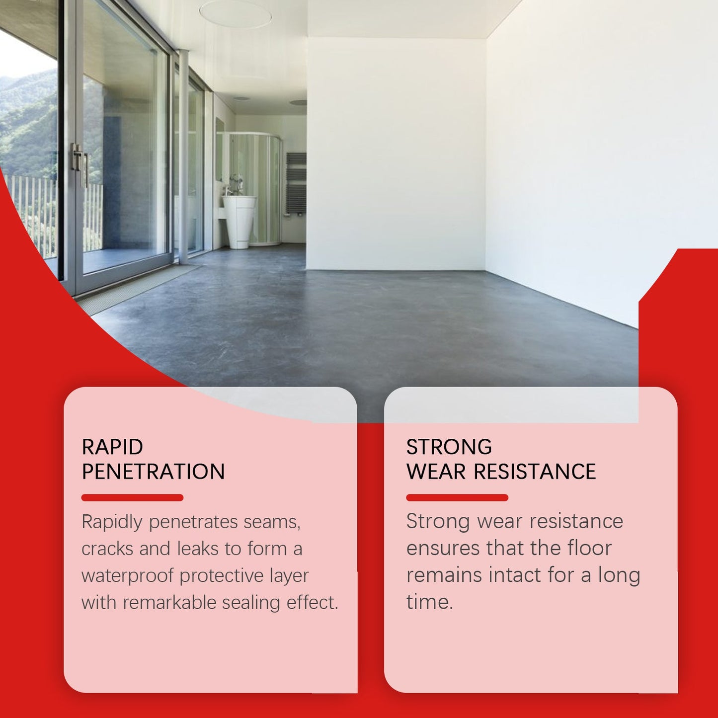 Waterproof Epoxy Floor Paint Household Wall Floor Waterproof Anti - Crack Cover Stains Renovation Paste - DivineLink1 | Electronics, Fitness, Household Essentials | Shop