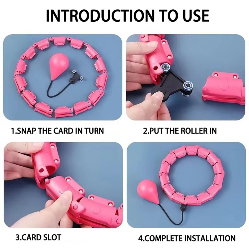 Weighted Fitness Circle Hoops for Adults Weight Loss Plus Size for Adults Smart Exercise 2 in 1 Adjustable with Detachable Knots - DivineLink1 | Electronics, Fitness, Household Essentials | Shop