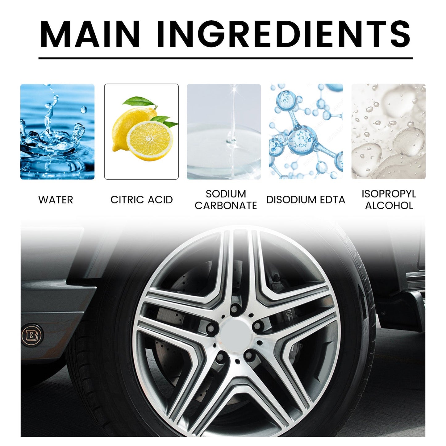Wheel Rust Removal Spray, Automobile Tire Wheel Rust Cleaning Rust Removal Renovation Decontamination Brightener - DivineLink1 | Electronics, Fitness, Household Essentials | Shop