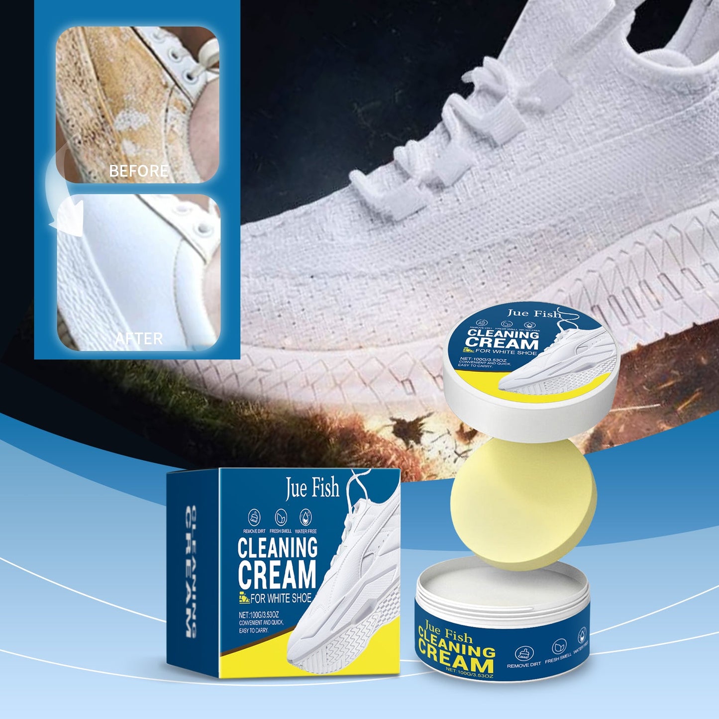 White Shoes Cleaning Cream, Sports Shoes And Canvas Shoes Without Washing Surface Stains Multi - Functional Cleaning Cream - DivineLink1 | Electronics, Fitness, Household Essentials | Shop