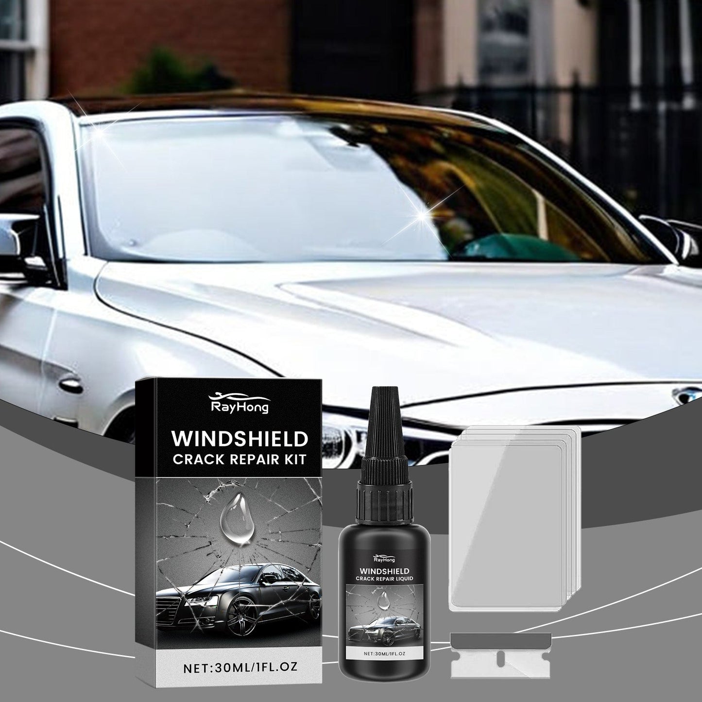 Windshield Repair Adhesive, Windshield Cracks And Scratches Repair Clear Vision Repair Adhesive - DivineLink1 | Electronics, Fitness, Household Essentials | Shop