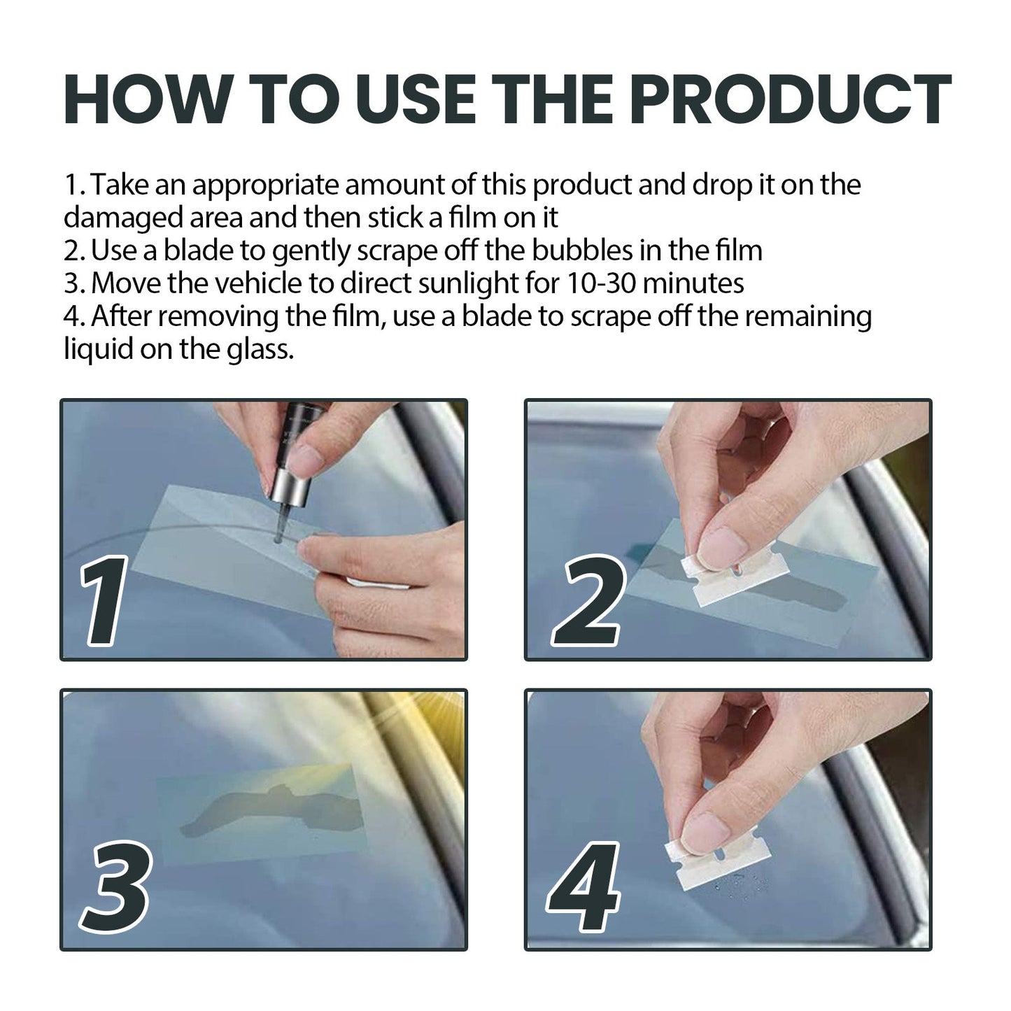 Windshield Repair Kit Automotive Windshield Cracks Broken Repair Special Adhesive Solution - DivineLink1 | Electronics, Fitness, Household Essentials | Shop