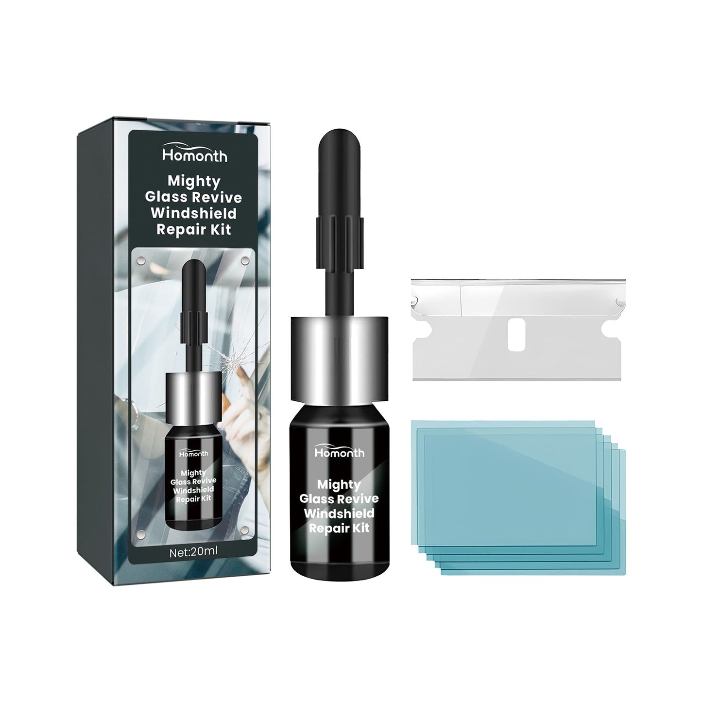 Windshield Repair Kit Automotive Windshield Cracks Broken Repair Special Adhesive Solution - DivineLink1 | Electronics, Fitness, Household Essentials | Shop