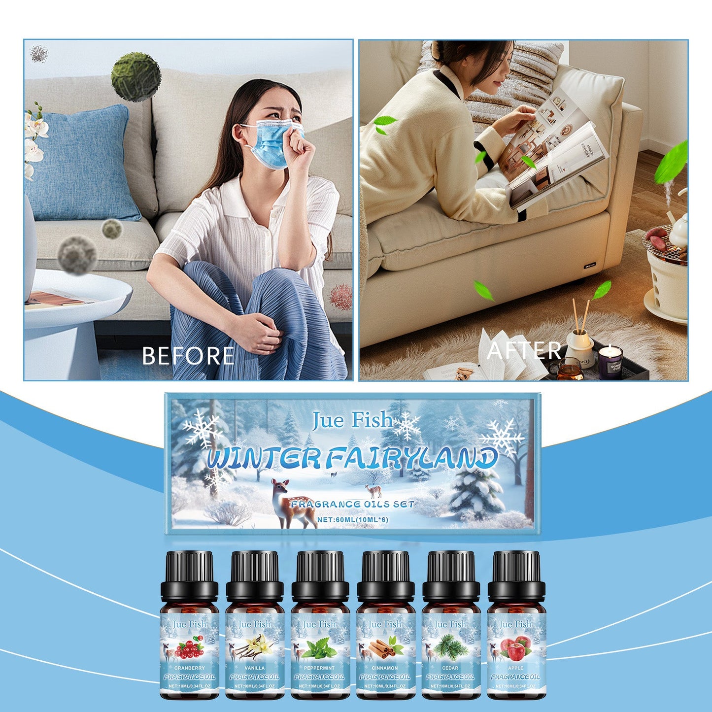Winter Aromatherapy Oil Set, Humidifier Fragrance Essential Oil Freshens The Air And Keeps The Room Warm In Winter - DivineLink1 | Electronics, Fitness, Household Essentials | Shop