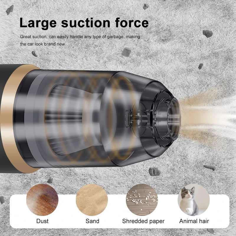 Wireless Car Vacuum Cleaner for Cleaning Bedroom Carpets Portable High Power Function Home Appliance Cleaning Machine - DivineLink1 | Electronics, Fitness, Household Essentials | Shop