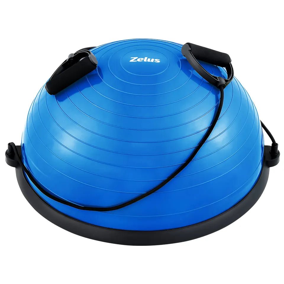 ZELUS Half Ball Balance Trainer with with Resistance Bands and Foot Pump, 23" Inflatable Balance Ball Half Yoga Ball Wobble Ball - DivineLink1 | Electronics, Fitness, Household Essentials | Shop