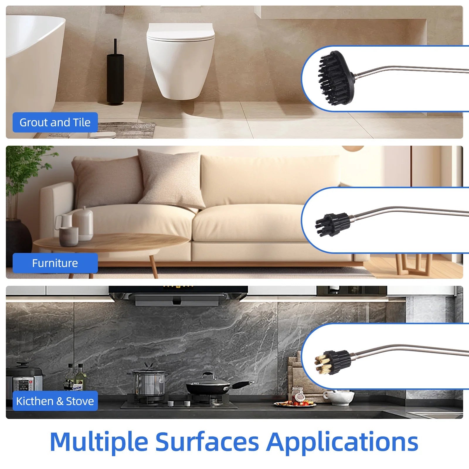 2500W High Pressure Steam Cleaning Machine High Temperature Pressurized 1100ml 3 Bar Portable Handheld Steam Cleaners for Car - DivineLink1 | Electronics, Fitness, Household Essentials | Shop