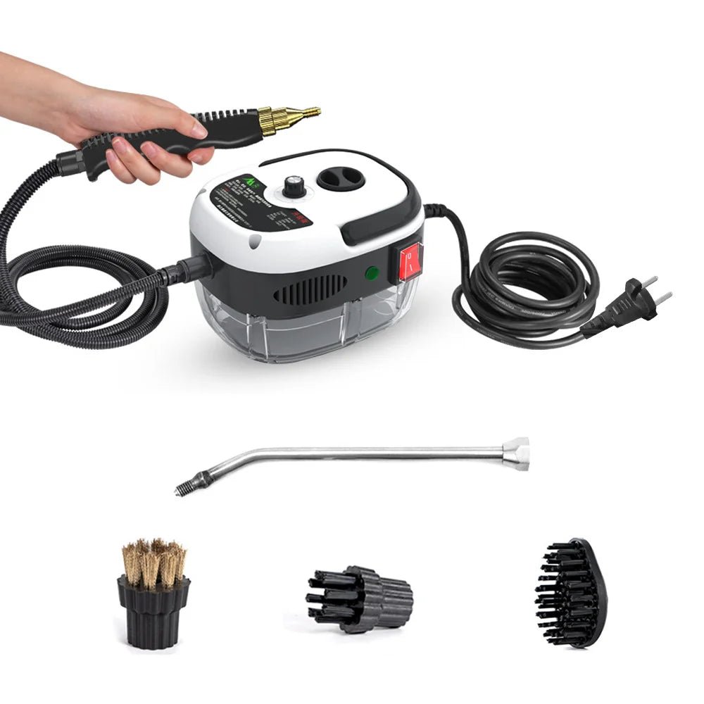 2500W Portable Handheld Steam Cleaner High Temperature Pressurized Steam Cleaning Machine with Brush Heads for Furniture Car - DivineLink1 | Electronics, Fitness, Household Essentials | Shop