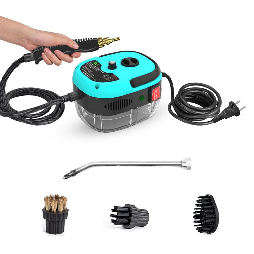 2500W Portable Handheld Steam Cleaner High Temperature Pressurized Steam Cleaning Machine with Brush Heads for Furniture Car - DivineLink1 | Electronics, Fitness, Household Essentials | Shop