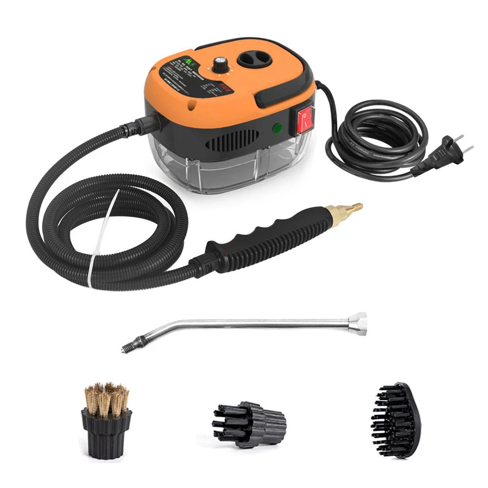 2500W Portable Handheld Steam Cleaner High Temperature Pressurized Steam Cleaning Machine with Brush Heads for Furniture Car - DivineLink1 | Electronics, Fitness, Household Essentials | Shop