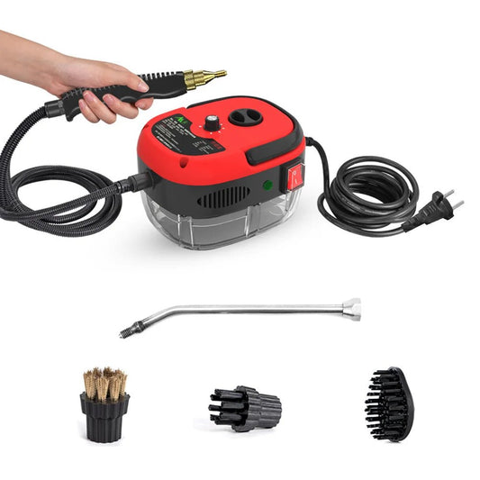 2500W Portable Handheld Steam Cleaner High Temperature Pressurized Steam Cleaning Machine with Brush Heads for Furniture Car - DivineLink1 | Electronics, Fitness, Household Essentials | Shop