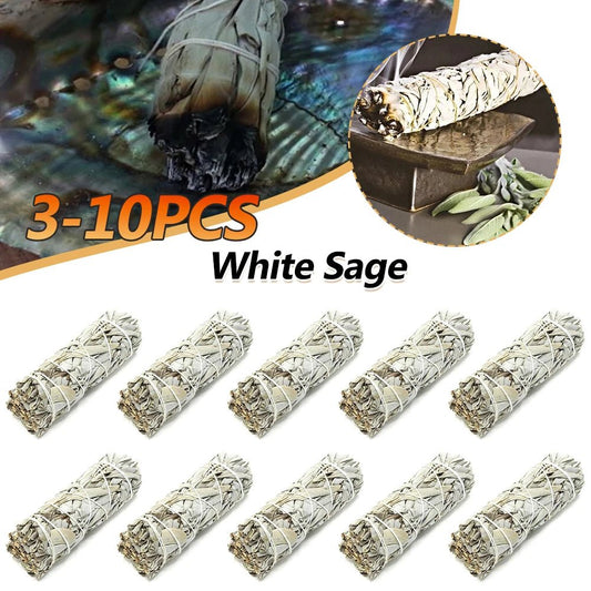 3 - 10PCS Incense White Sage Bundle Smudge Sticks Home Purification Incense White Sage Sticks Home Cleansing Burning Aromatherapy - DivineLink1 | Electronics, Fitness, Household Essentials | Shop