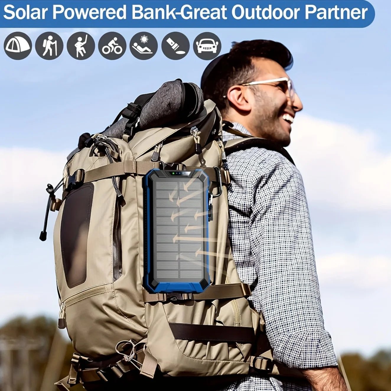 30000mAh Solar Mobile Power Bank Wireless Charger Built - in 4 Cables Six Outputs 15W Fast Charging Mobile Power Bank Suitable For - DivineLink1 | Electronics, Fitness, Household Essentials | Shop