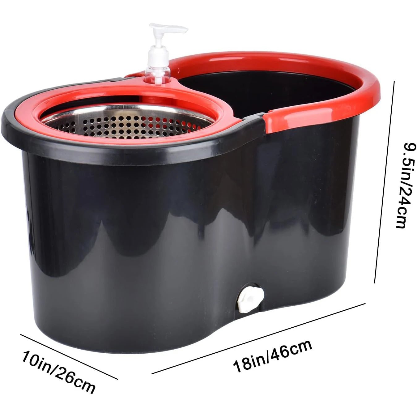 360° Spin Mop Bucket Sets with Wring System in 3 Microfiber Heads, Stainless Steel Basket 61" Extended Handle Floor Cleaning - DivineLink1 | Electronics, Fitness, Household Essentials | Shop