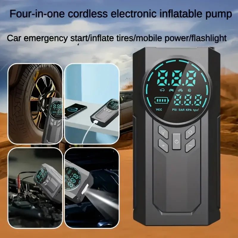 4 in 1 Car Jump Start Air Compressor 8400mAh Power Bank Portable Battery Booster Digital Tire Inflator with DC Cigarette Lighter - DivineLink1 | Electronics, Fitness, Household Essentials | Shop