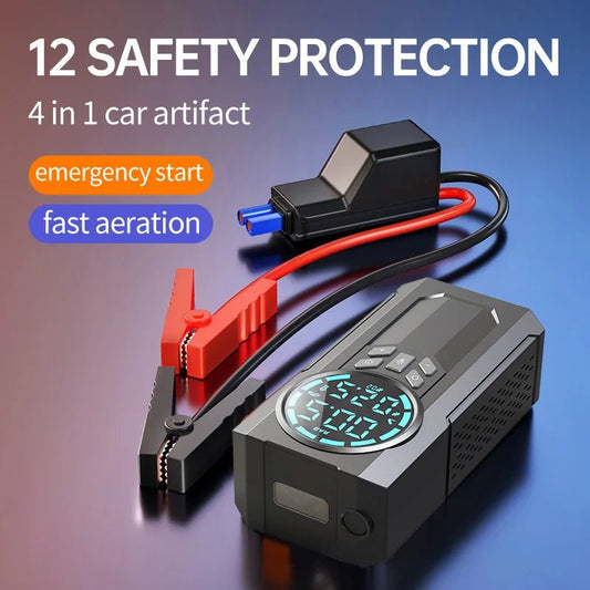 4 in 1 Car Jump Start Air Compressor 8400mAh Power Bank Portable Battery Booster Digital Tire Inflator with DC Cigarette Lighter - DivineLink1 | Electronics, Fitness, Household Essentials | Shop