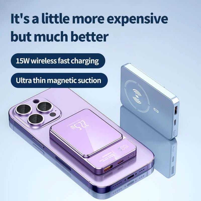 5000mAh portable magnetic wireless charging power bank 22.5W super fast charging digital display mobile phone power bank - DivineLink1 | Electronics, Fitness, Household Essentials | Shop