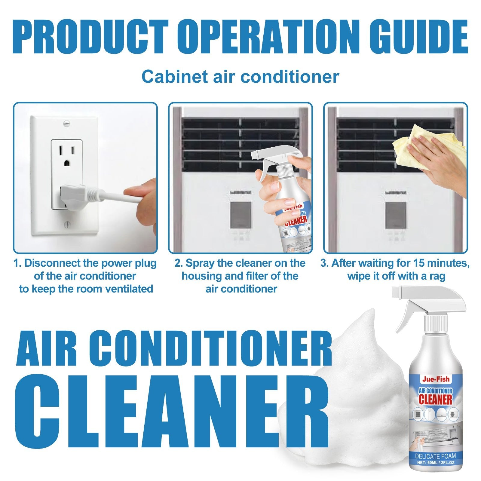 Air Conditioner Cleaner, Household Air Conditioner Hang - Up, Non - Dismantling, Odorless Descaling, Foam Air Conditioner Cleaning - DivineLink1 | Electronics, Fitness, Household Essentials | Shop