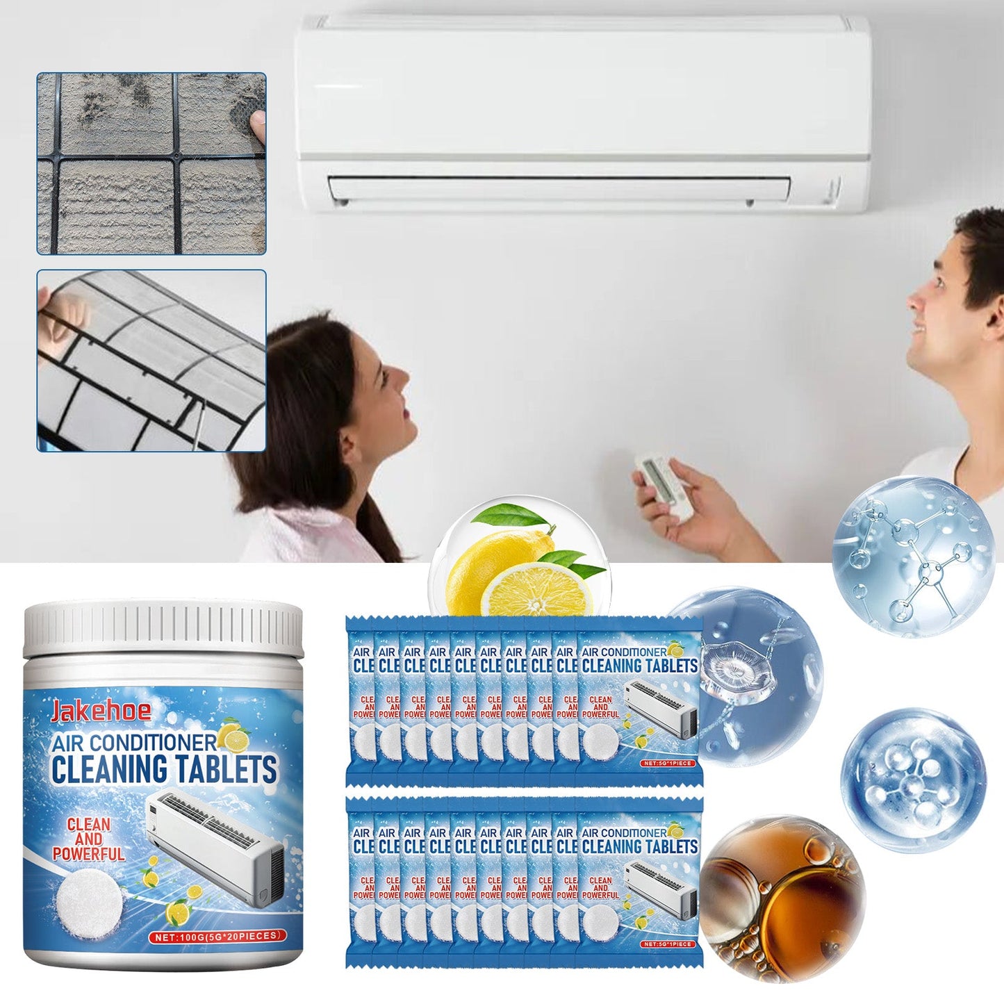 Air Conditioner Cleaning Tablet, Air Conditioner Cleaning Sheet For Household Air Conditioner - DivineLink1 | Electronics, Fitness, Household Essentials | Shop