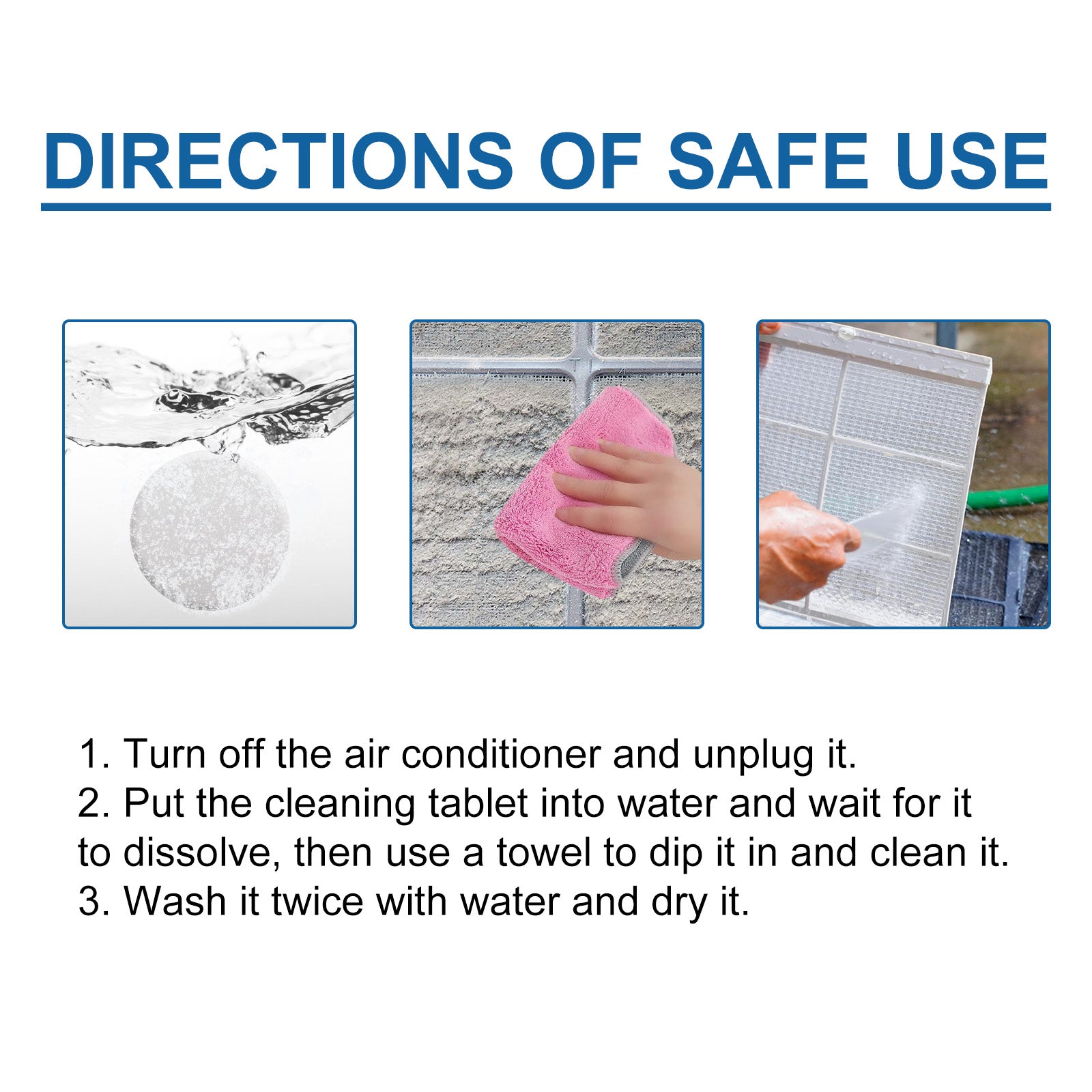 Air Conditioner Cleaning Tablet, Air Conditioner Cleaning Sheet For Household Air Conditioner - DivineLink1 | Electronics, Fitness, Household Essentials | Shop