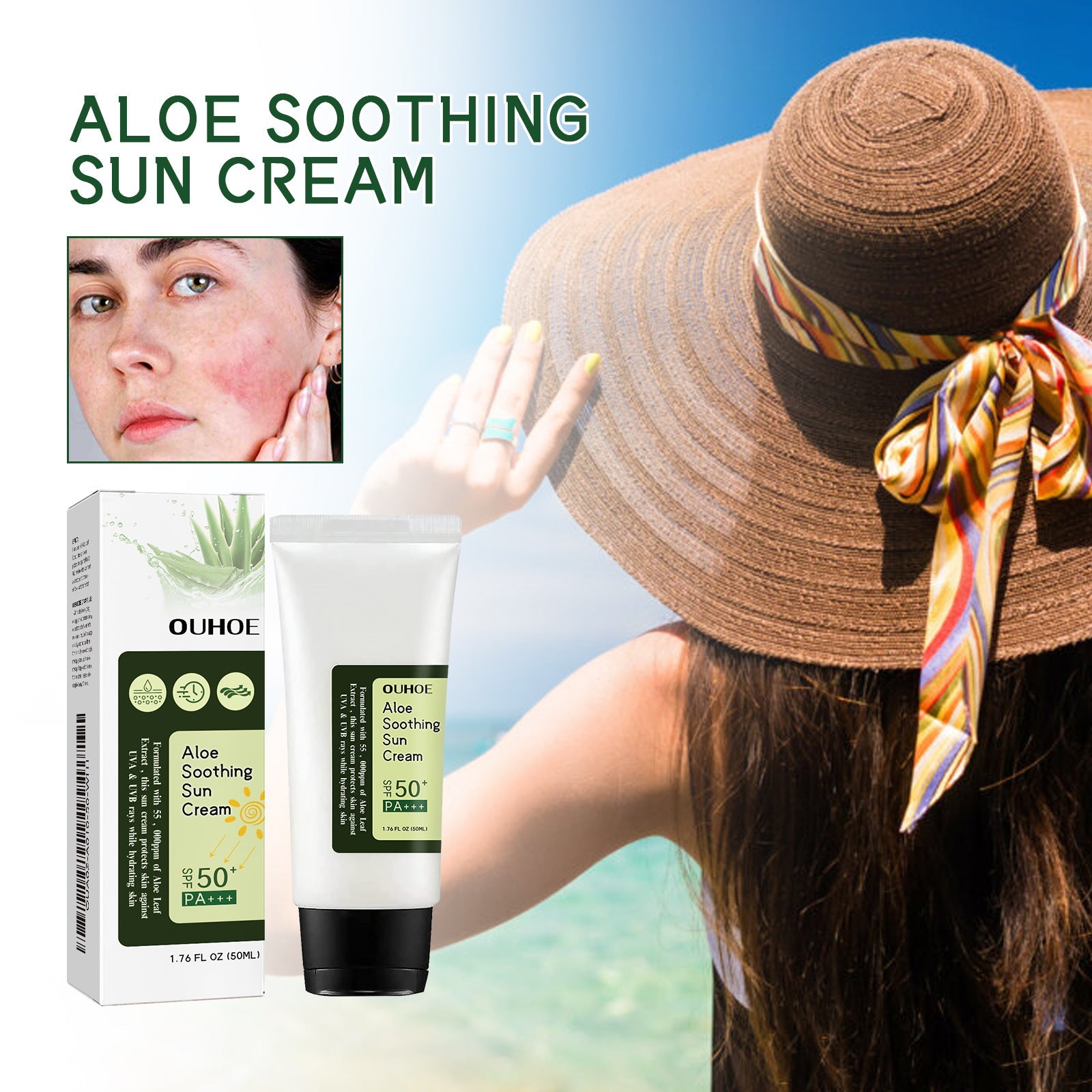 Aloe Vera Protective Cream, Hydrating Fresh Isolating UV Protection Cream - DivineLink1 | Electronics, Fitness, Household Essentials | Shop