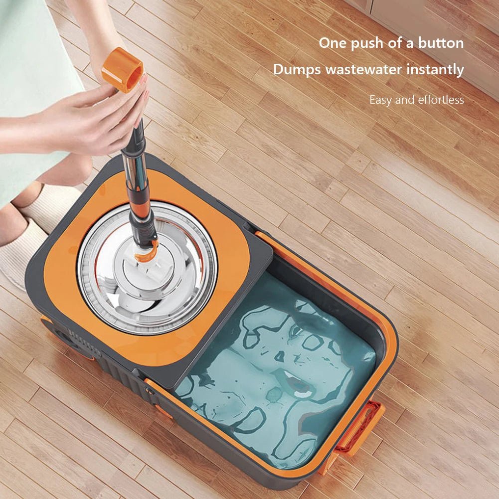 Automatic Dehydration Mop and Bucket Household Cleaning Brush Mop Brooms Cleaning Floor Household Handheld 360° Spin Mop - DivineLink1 | Electronics, Fitness, Household Essentials | Shop