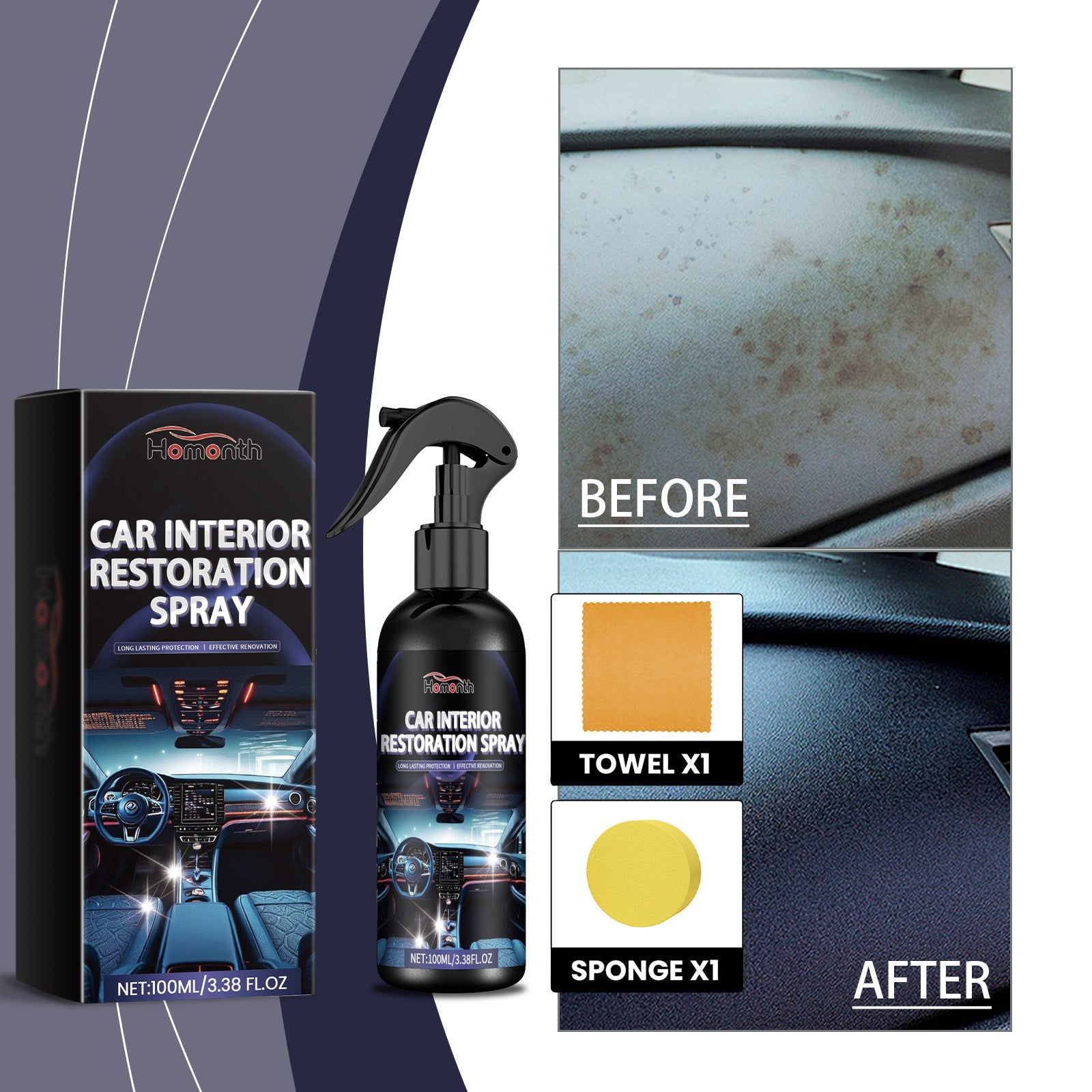 Automotive Interior Retreader Deep Cleaning, Waterproof And Anti - Fouling Reconditioning Interior Maintenance Cleaner - DivineLink1 | Electronics, Fitness, Household Essentials | Shop