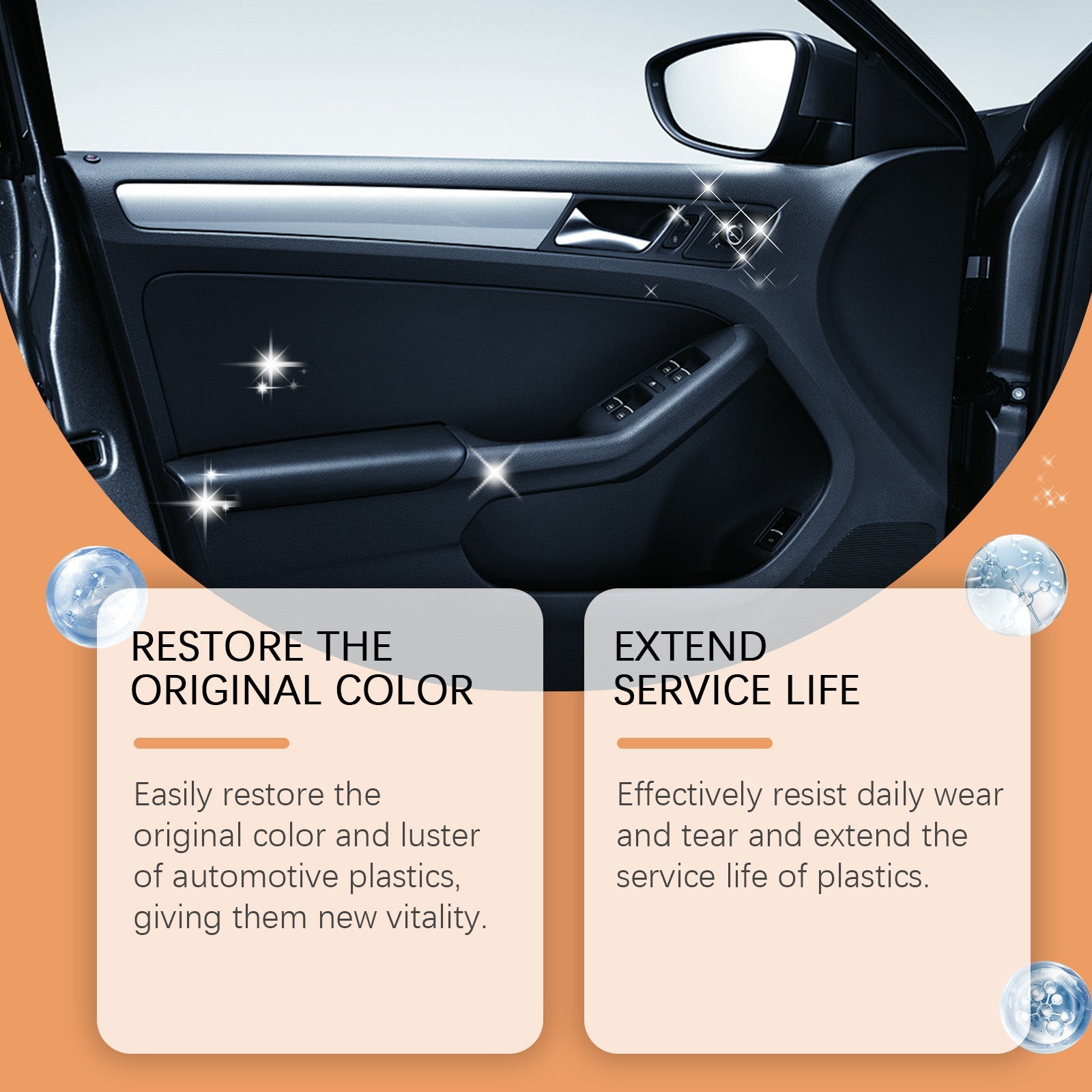 Automotive Plastic Retreader Interior Parts Stain Cleaning, Blackening And Brightening Care Plastic Retreader - DivineLink1 | Electronics, Fitness, Household Essentials | Shop