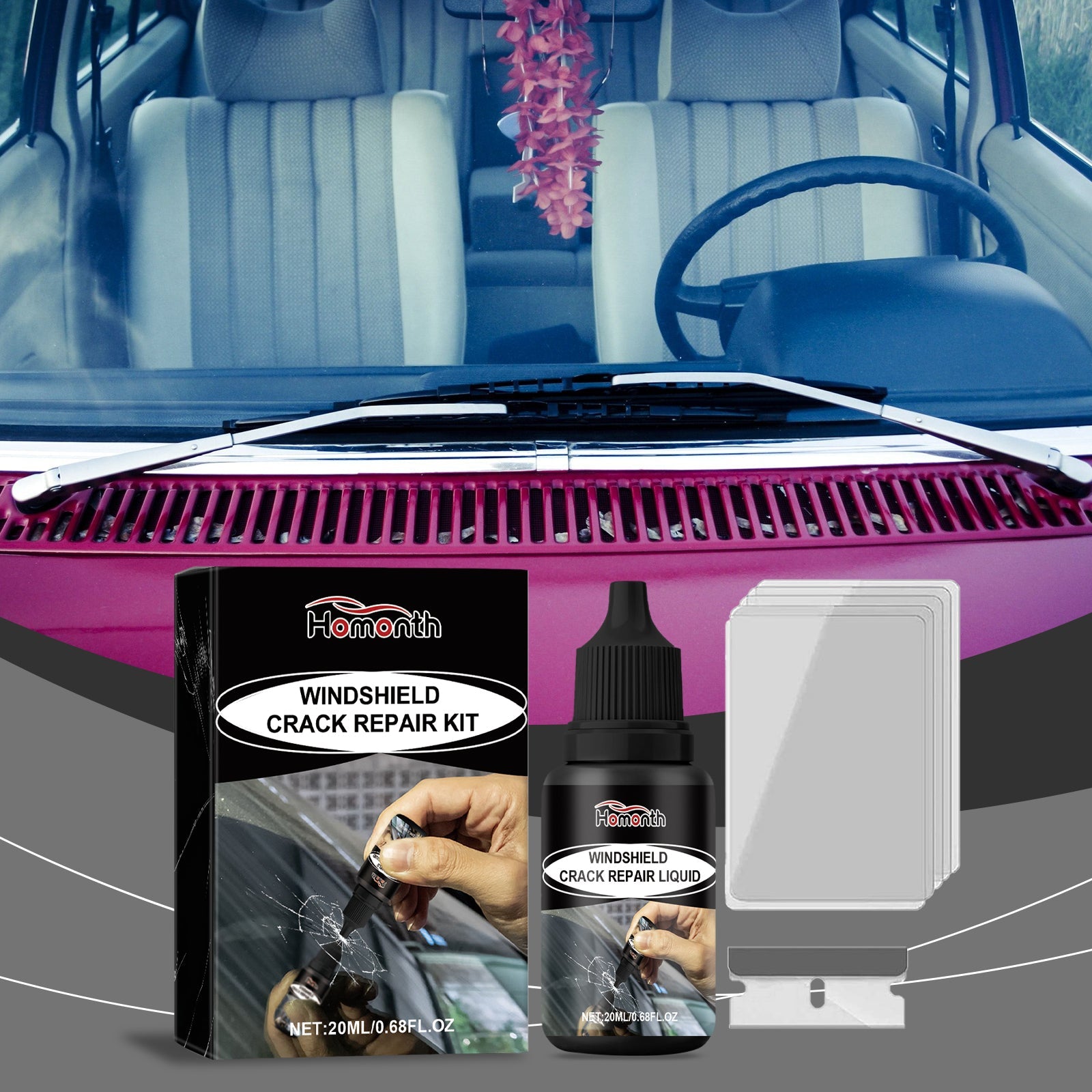 Automotive Windshield Repair Fluid Automotive Glass Cleaning Crack Repair Agent Clear Vision - DivineLink1 | Electronics, Fitness, Household Essentials | Shop