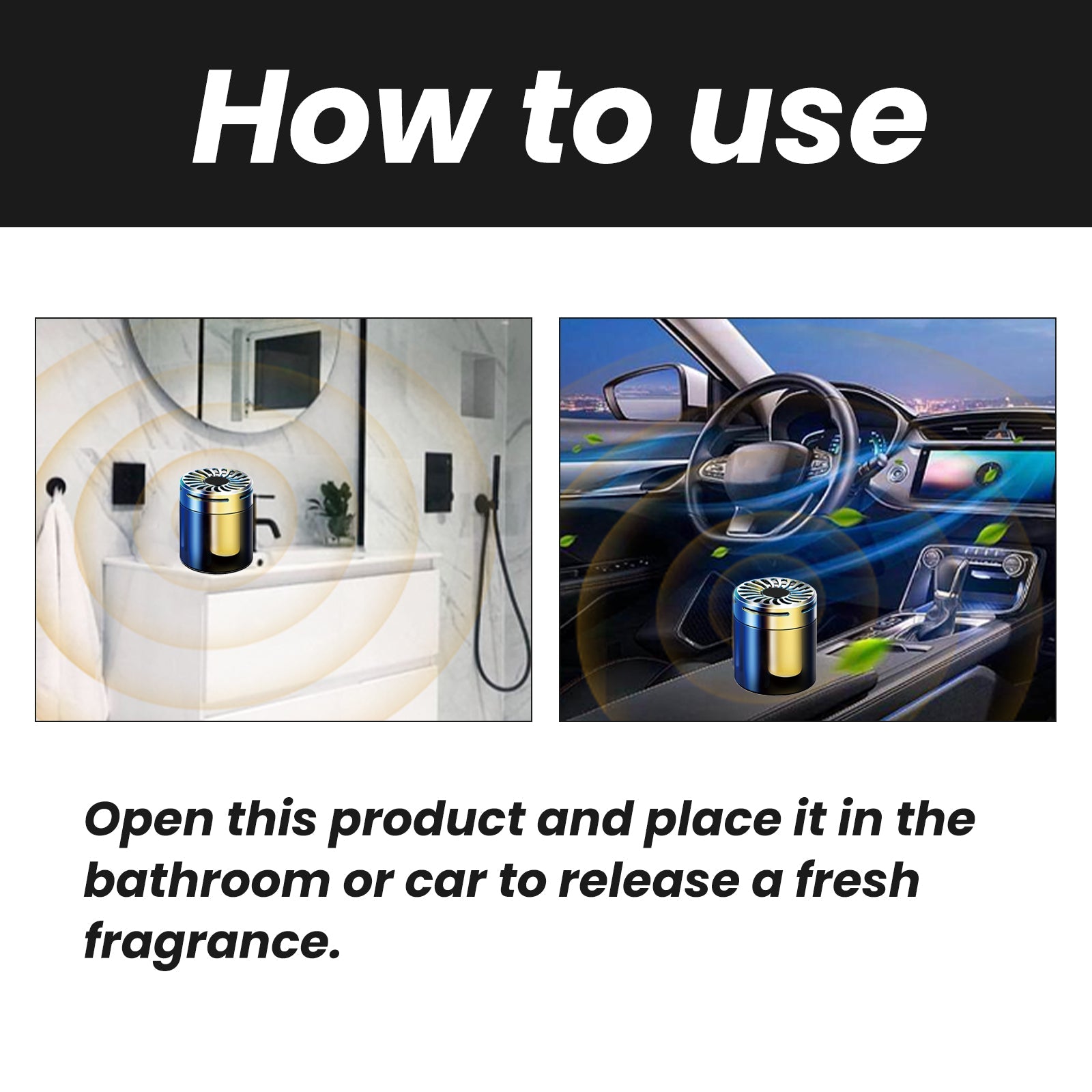 Bathroom Portable Ventilation Aromatherapy, Car Aromatherapy Bathroom Bedroom Deodorant Adornment - DivineLink1 | Electronics, Fitness, Household Essentials | Shop