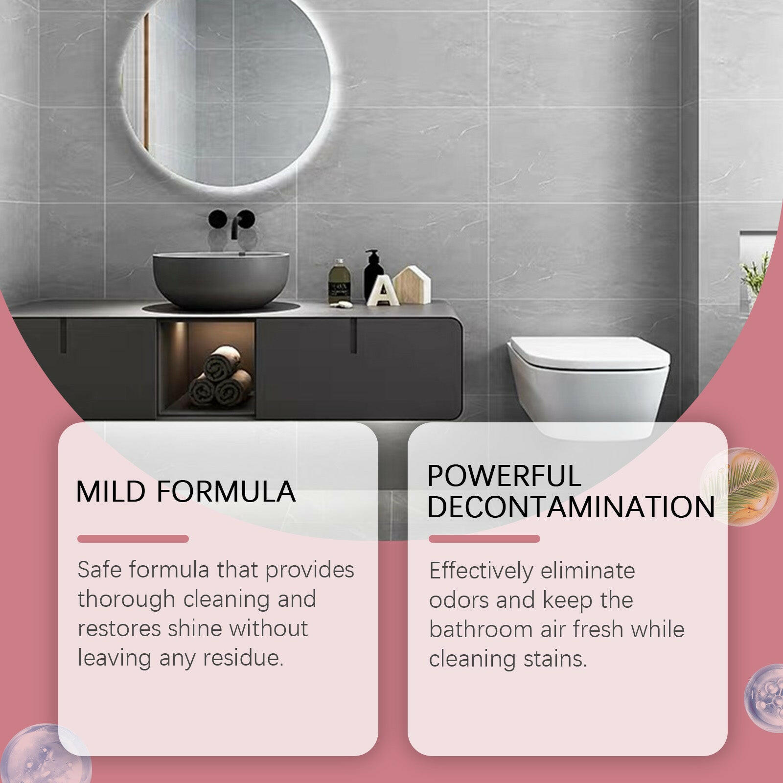Bathroom Water Stain Remover, Bathroom Glass Door Bathtub Tile Stain Scale Cleaning Cleaner - DivineLink1 | Electronics, Fitness, Household Essentials | Shop