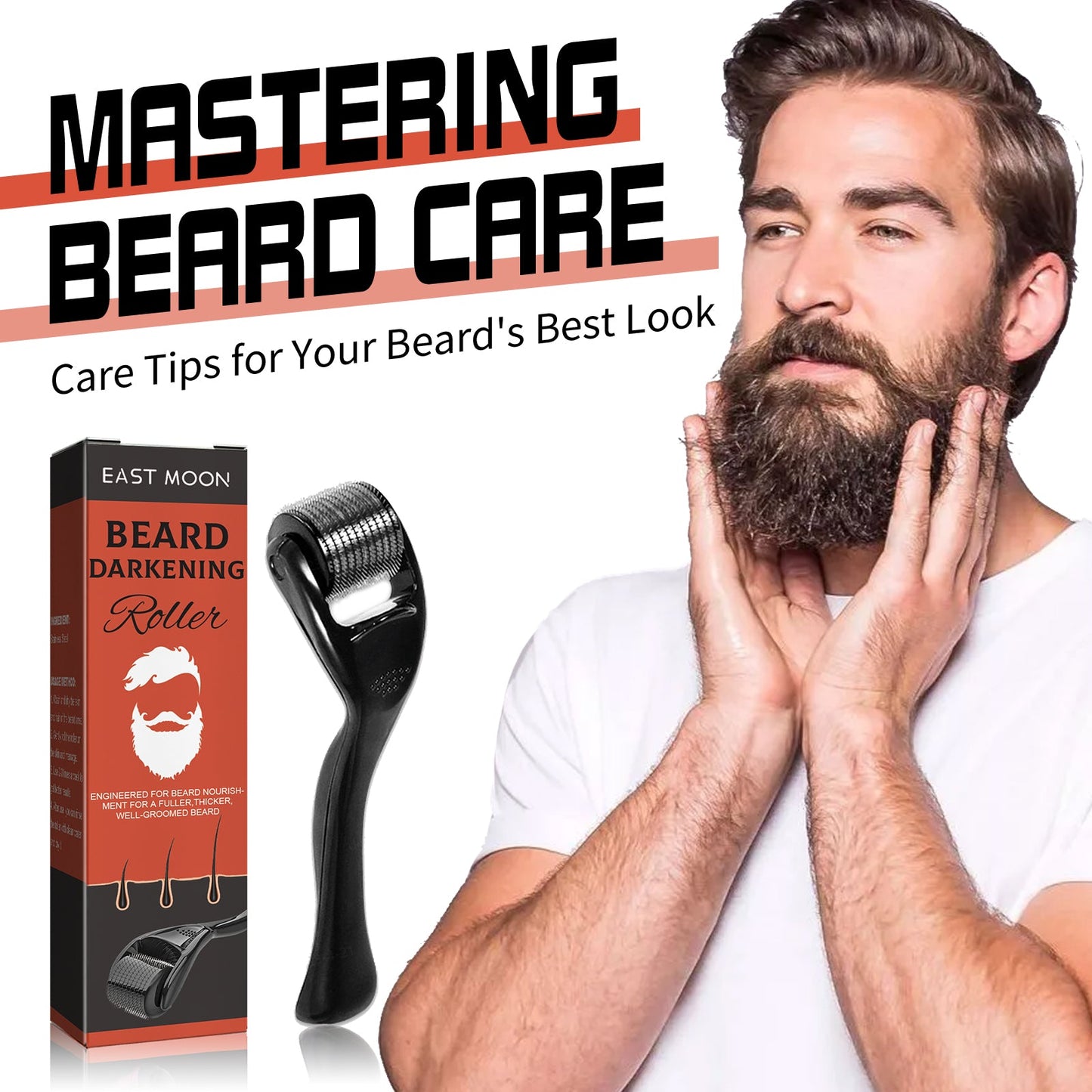 Beard Bushy Roller, Strong Root Moistens Soft Light For Men Nourishing Bushy Growing Beard Comb - DivineLink1 | Electronics, Fitness, Household Essentials | Shop