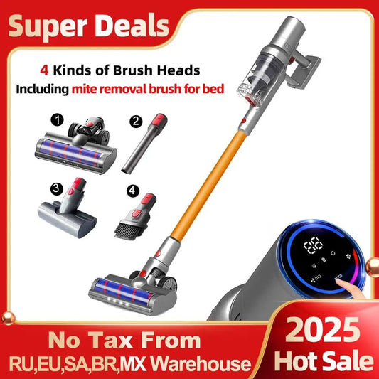 Cordless Handheld Vacuum Cleaner,27000PA,Touch Screen,Smart Dust Sensor,Auto Speed Control for Home Bed Carpet Clean - DivineLink1 | Electronics, Fitness, Household Essentials | Shop