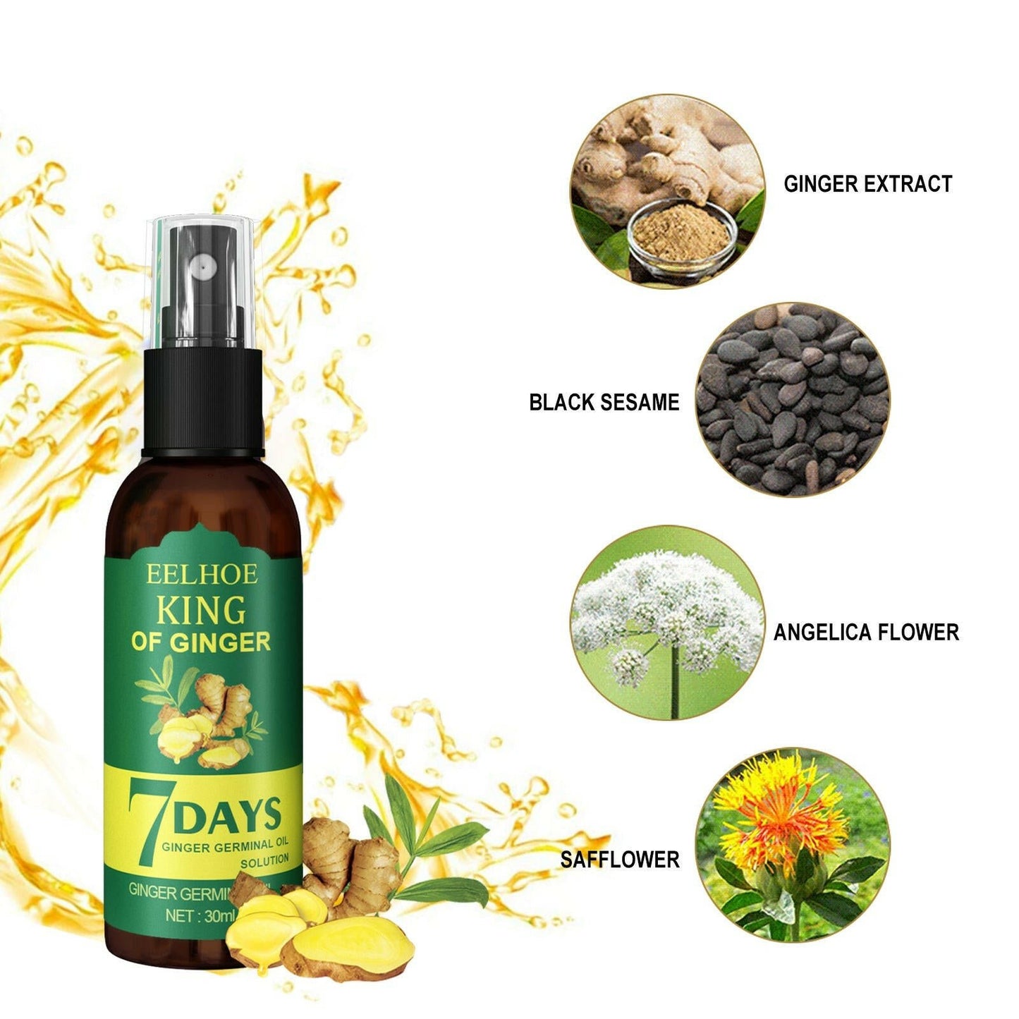 Ginger Hair Spray, Strengthens Hair, Massages Scalp And Restores Hair - DivineLink1 | Electronics, Fitness, Household Essentials | Shop