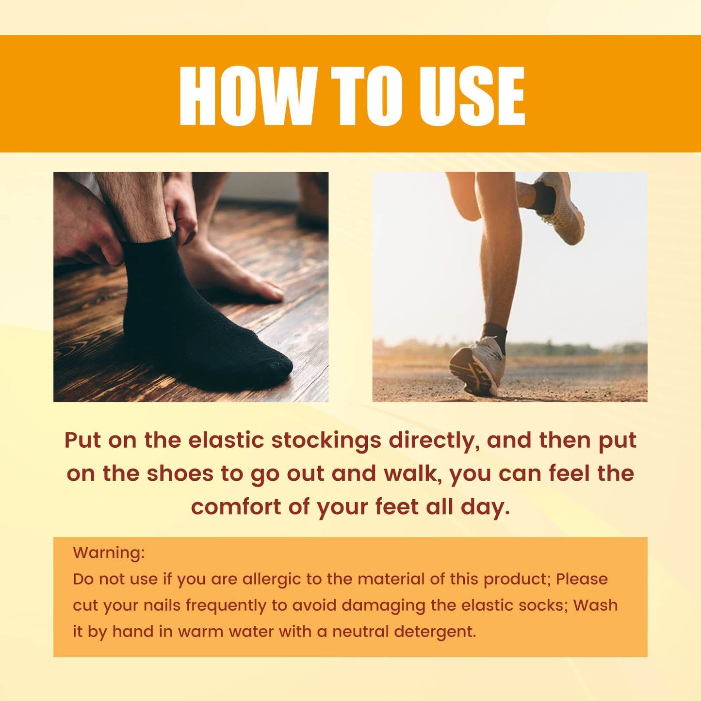 Ionic Body Shaping Stretch Socks, Outdoor Sports Comfortable Breathable Non - slip Foot Care Elastic Socks - DivineLink1 | Electronics, Fitness, Household Essentials | Shop