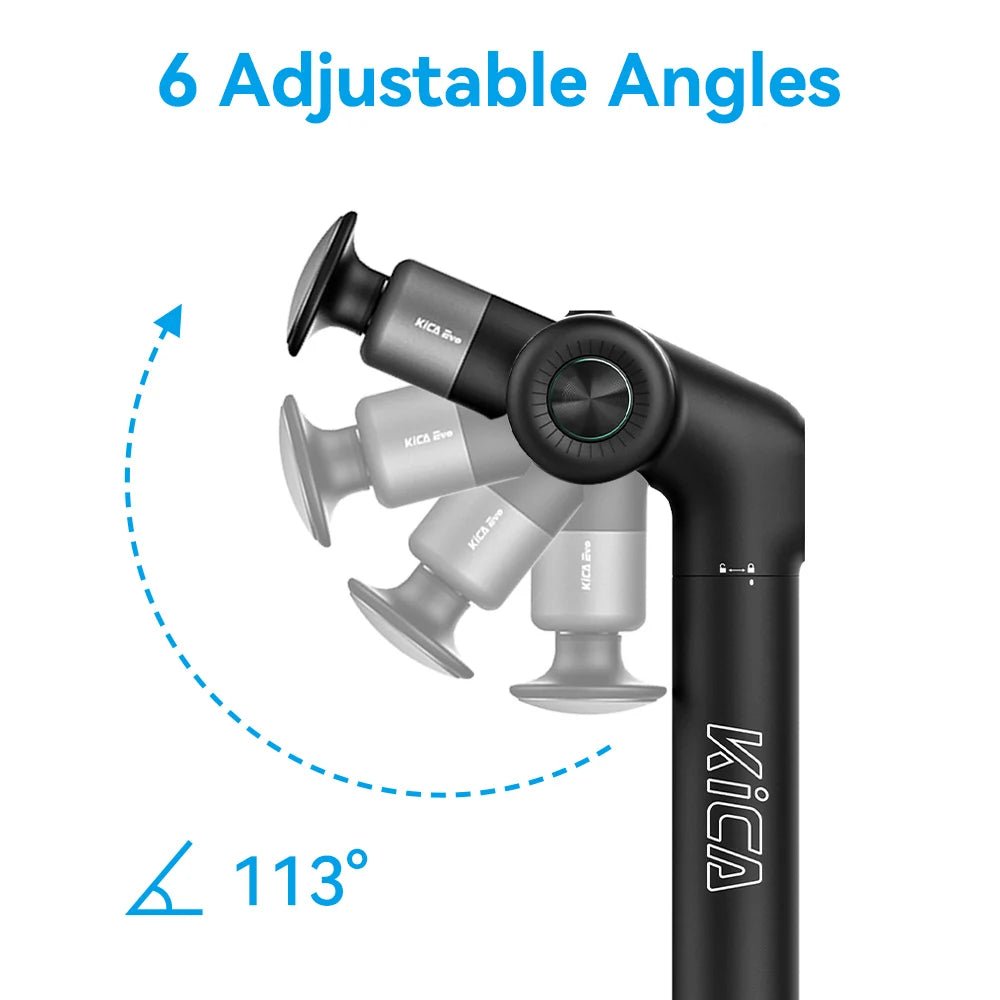 KiCA Evo Adjustable Fascia Gun with 6 Massage Heads and Heat, 3 Gear 3200rpm 9cm Extension Rod Aluminum, for Muscle Relaxatio - DivineLink1 | Electronics, Fitness, Household Essentials | Shop