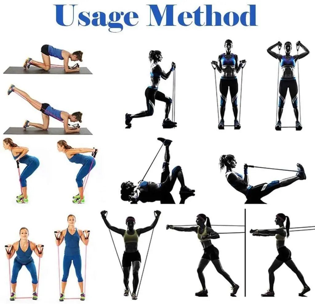 Latex resistance Pull bands rope for Pilates, yoga, CrossFit, fitness , 11PCs - DivineLink1 | Electronics, Fitness, Household Essentials | Shop