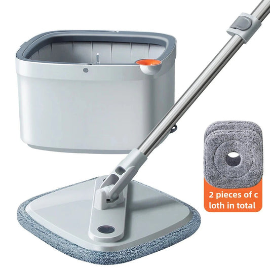 Lazy mop, high - speed centrifugal rotating cleaning cloth rotating mop, and bucket lid with 2 washable mop mats, equipped with au - DivineLink1 | Electronics, Fitness, Household Essentials | Shop