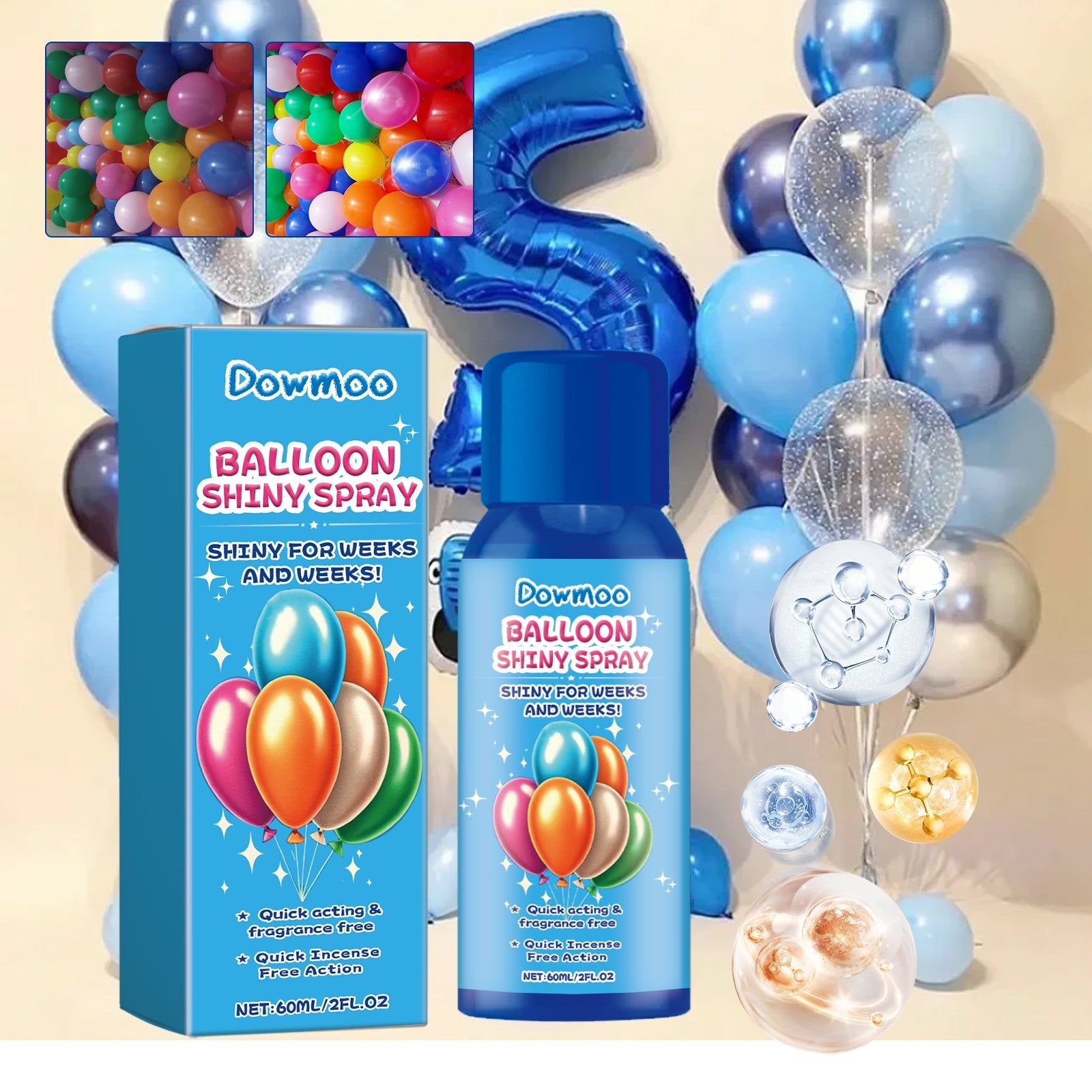 n Balloon Shiny Spray, To Improve Gloss Appearance Balloon Anti - Oxidation Odorless Portable Spray - DivineLink1 | Electronics, Fitness, Household Essentials | Shop