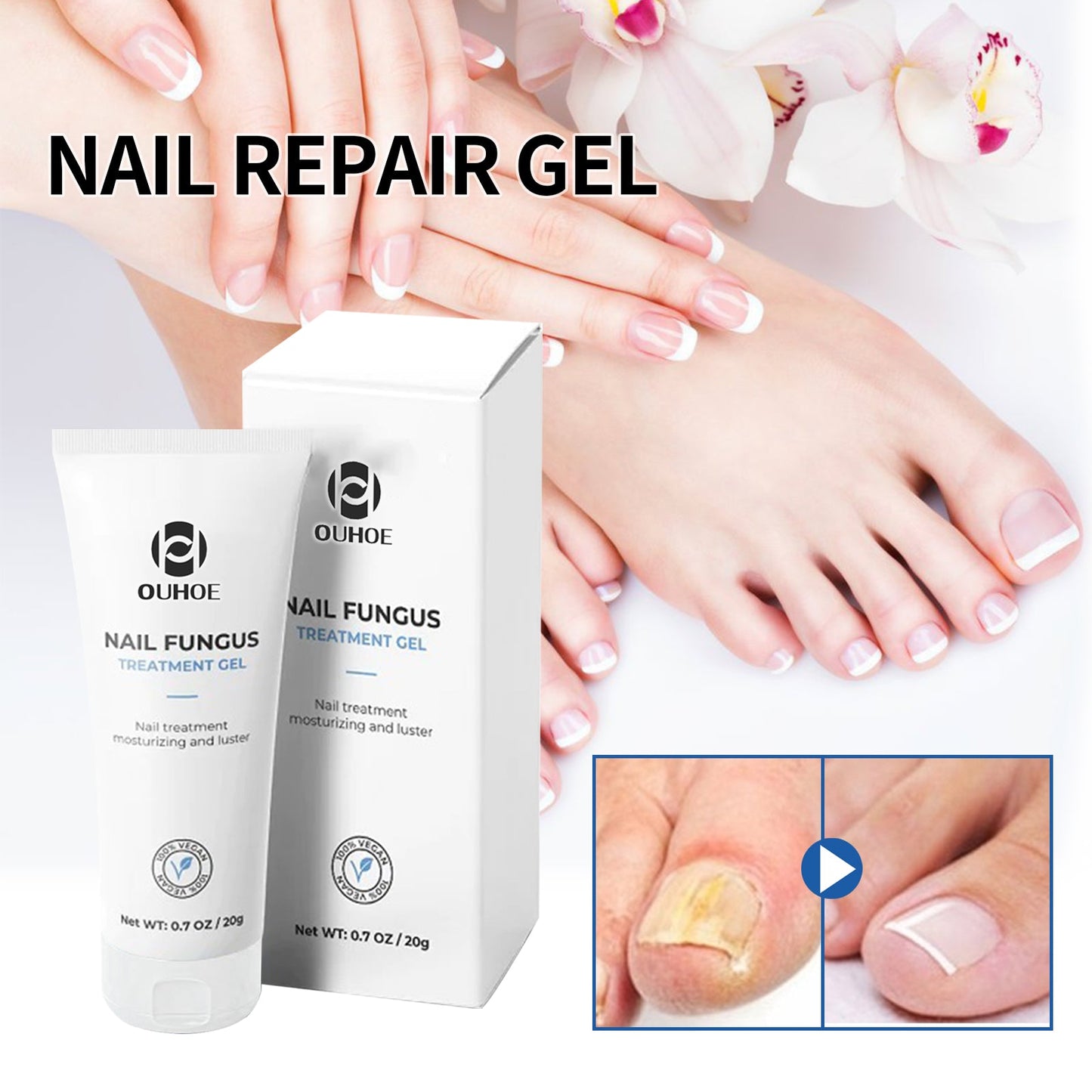Nail Care Gel, Hand And Foot Gray Nails Soft Nail Shine Nail Thickening Nail Repair Gel - DivineLink1 | Electronics, Fitness, Household Essentials | Shop