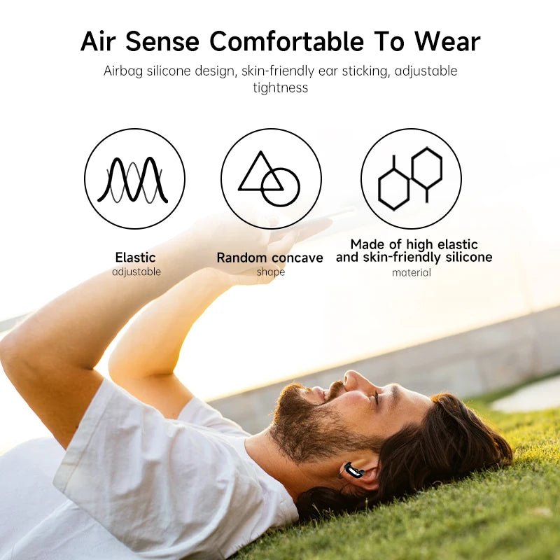 New Wireless Bluetooth 5.3 Earbuds Waterproof Sweatproof Noise Reduction Ear Clip Sport Earphones With Charging Case - DivineLink1 | Electronics, Fitness, Household Essentials | Shop