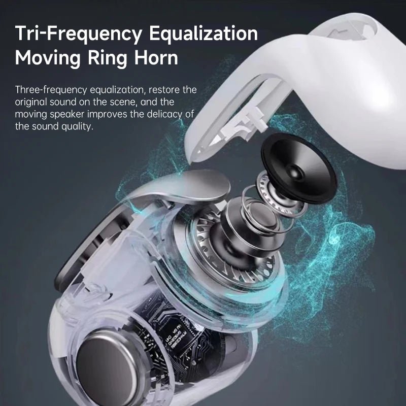 New Wireless Bluetooth 5.3 Earbuds Waterproof Sweatproof Noise Reduction Ear Clip Sport Earphones With Charging Case - DivineLink1 | Electronics, Fitness, Household Essentials | Shop