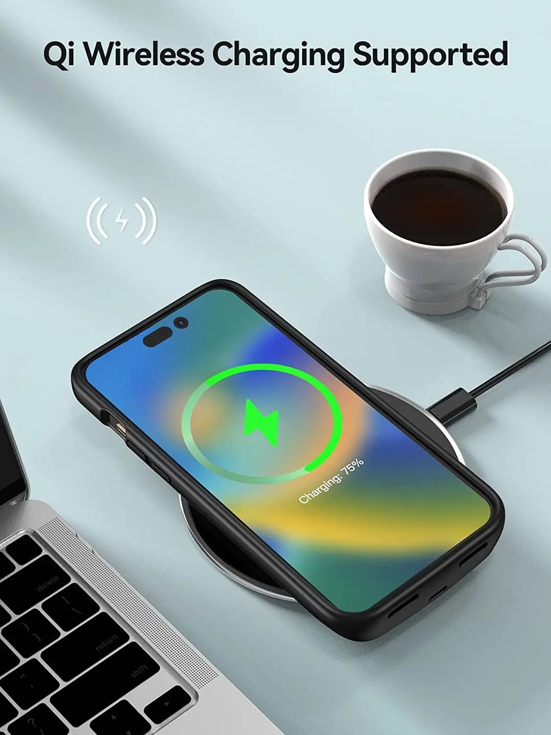 NEWDERY 10000mAh Wireless Charging Battery Case for iPhone 13/13 Pro/14/14 Pro Max Slim Portable Battery Pack Power Bank Case - DivineLink1 | Electronics, Fitness, Household Essentials | Shop